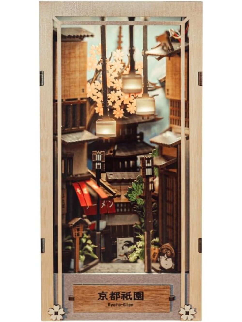 DIY 3D Wooden Book Nook Kit - Kyoto Gion, Unique Bookshelf Insert Decor